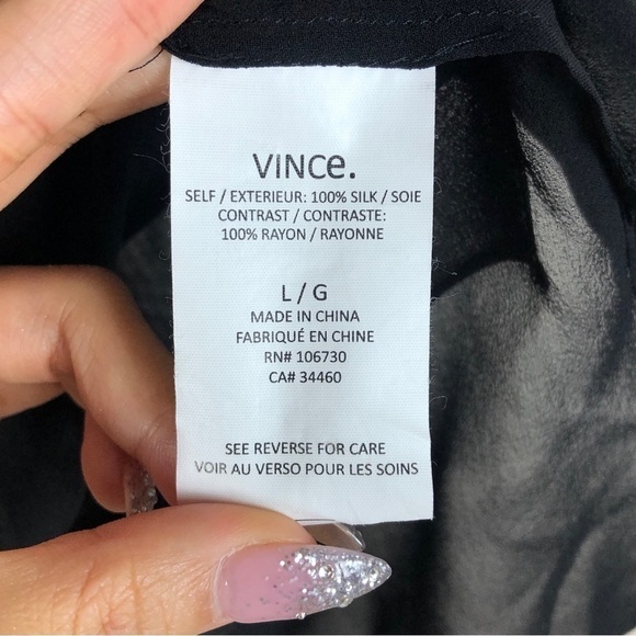 Vince black sleeveless 2 layer tank blouse - Picture 4 of 9